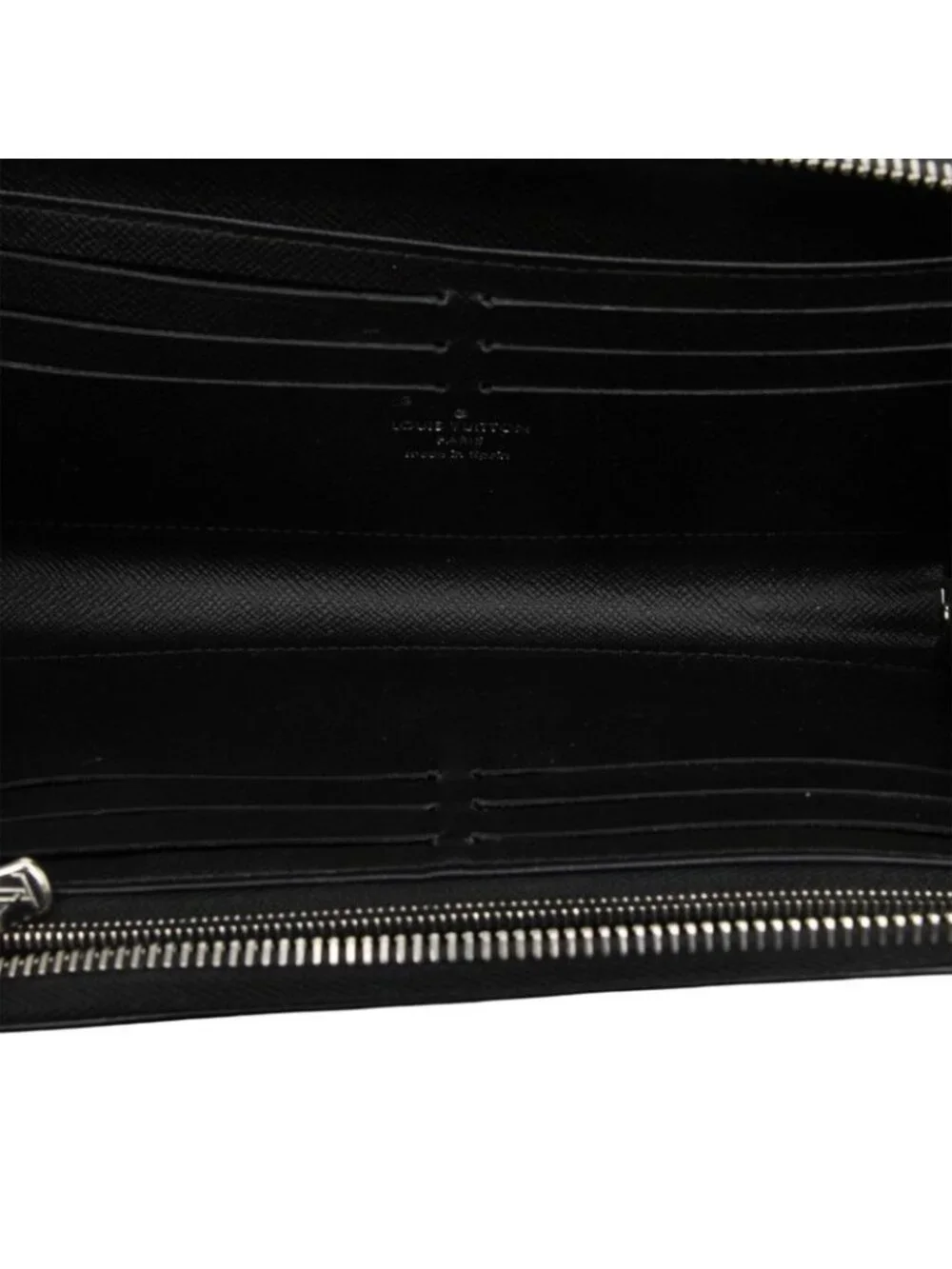 Louis Vuitton Epi Zippy Dragonne L-shaped Zipper Wallet Noir Black Leather